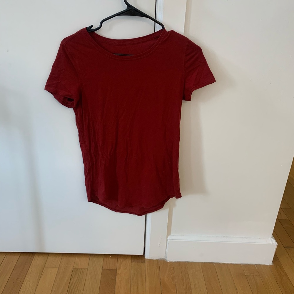 Excellent Condition Size 2 Lululemon T Shirt Red